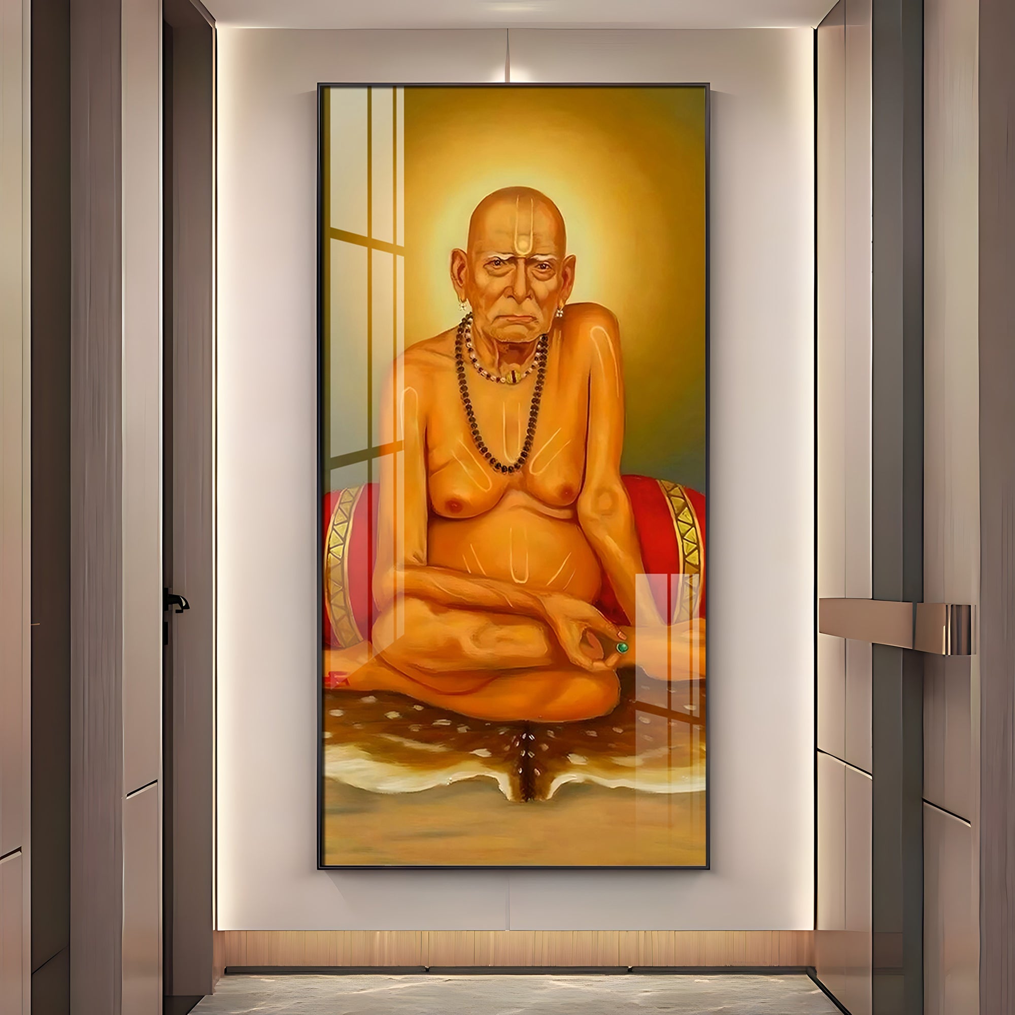 Swami Samarth Premium Acrylic Vertical Wall Art