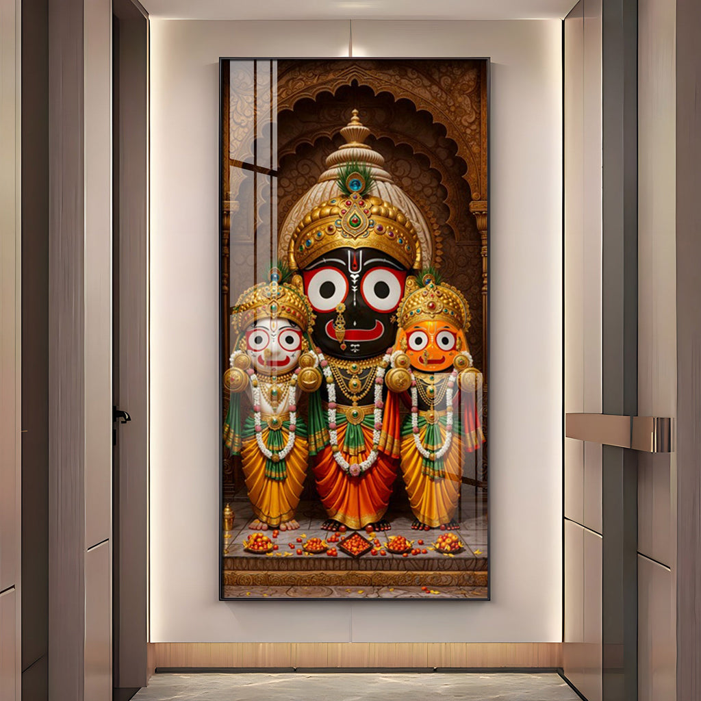 Majestic Lord Jagannath Premium Acrylic Vertical Wall Art