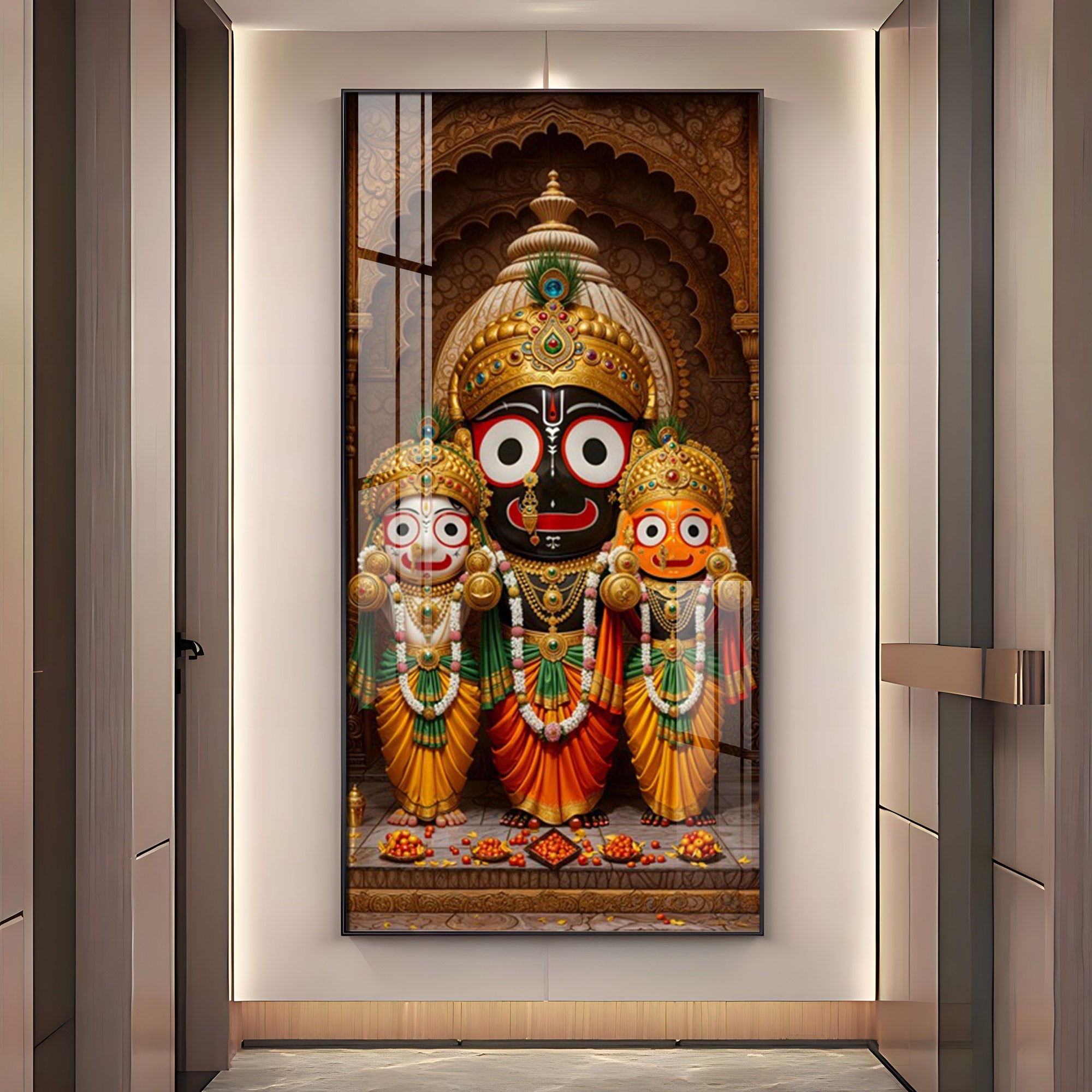 Majestic Lord Jagannath Premium Acrylic Vertical Wall Art