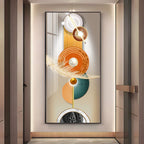 Luxury Crystal Circle Premium Acrylic Vertical Wall Art
