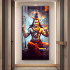 Har Har Mahadev Premium Acrylic Vertical Wall Art