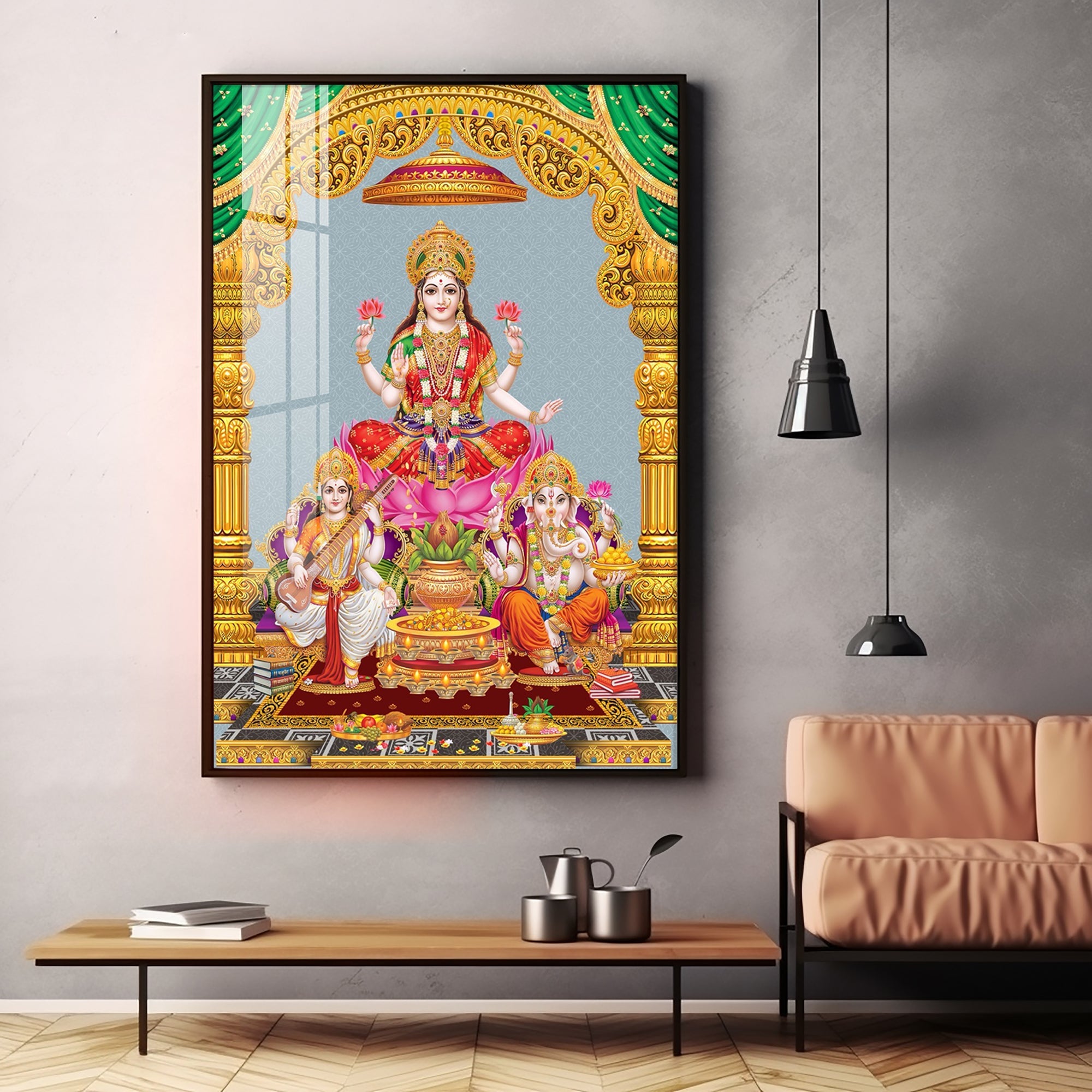 Sacred God And Goddess Premium Acrylic Vertical Wall Art
