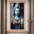 Shiv Shambhu Premium Acrylic Vertical Wall Art