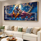 Krishna and His Beloved Premium Acrylic Horizontal Wall Art