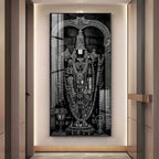 Tirupati Balaji In Charcoal & Graphite Finish Premium Acrylic Vertical Wall Art