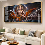 Ethereal Guardian Hanuman Premium Acrylic Horizontal Wall Art