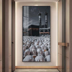 Muslim Pilgrimage Premium Acrylic Vertical Wall Art