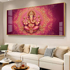 Lord Ganesha Giving Blessing Premium Acrylic Horizontal Wall Art