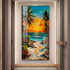 Coastal Bliss Premium Acrylic Vertical Wall Art