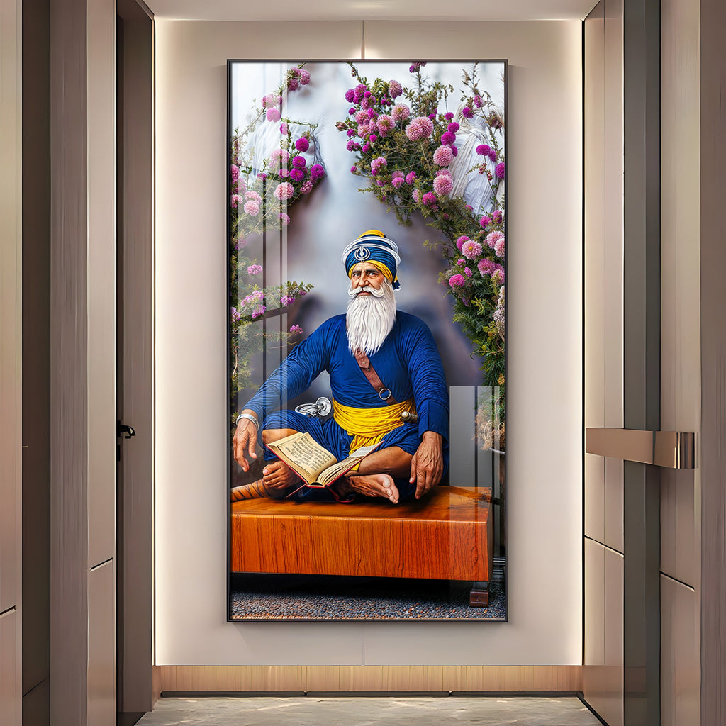 Baba Deep Singh ji Premium Acrylic Vertical Wall Art