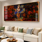 Little Keshava With Flute Premium Acrylic Horizontal Wall Art