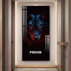 Alpha Wolf Premium Acrylic Vertical Wall Art
