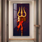 Shiva Trishula Premium Acrylic Vertical Wall Art