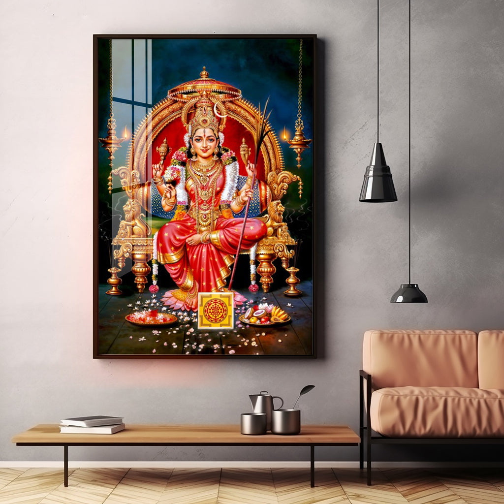 God Lalita Sahasranamadess Premium Acrylic Vertical Wall Art