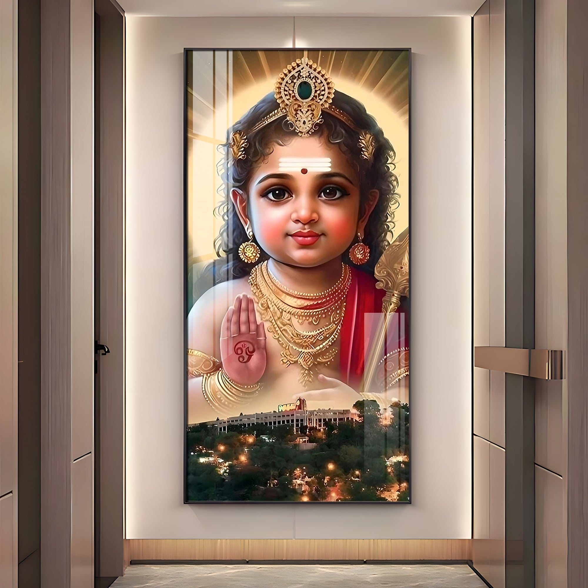 Lord Muruga Premium Acrylic Vertical Wall Art