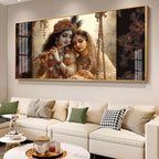 Loving Radha Krishna Premium Acrylic Horizontal Wall Art