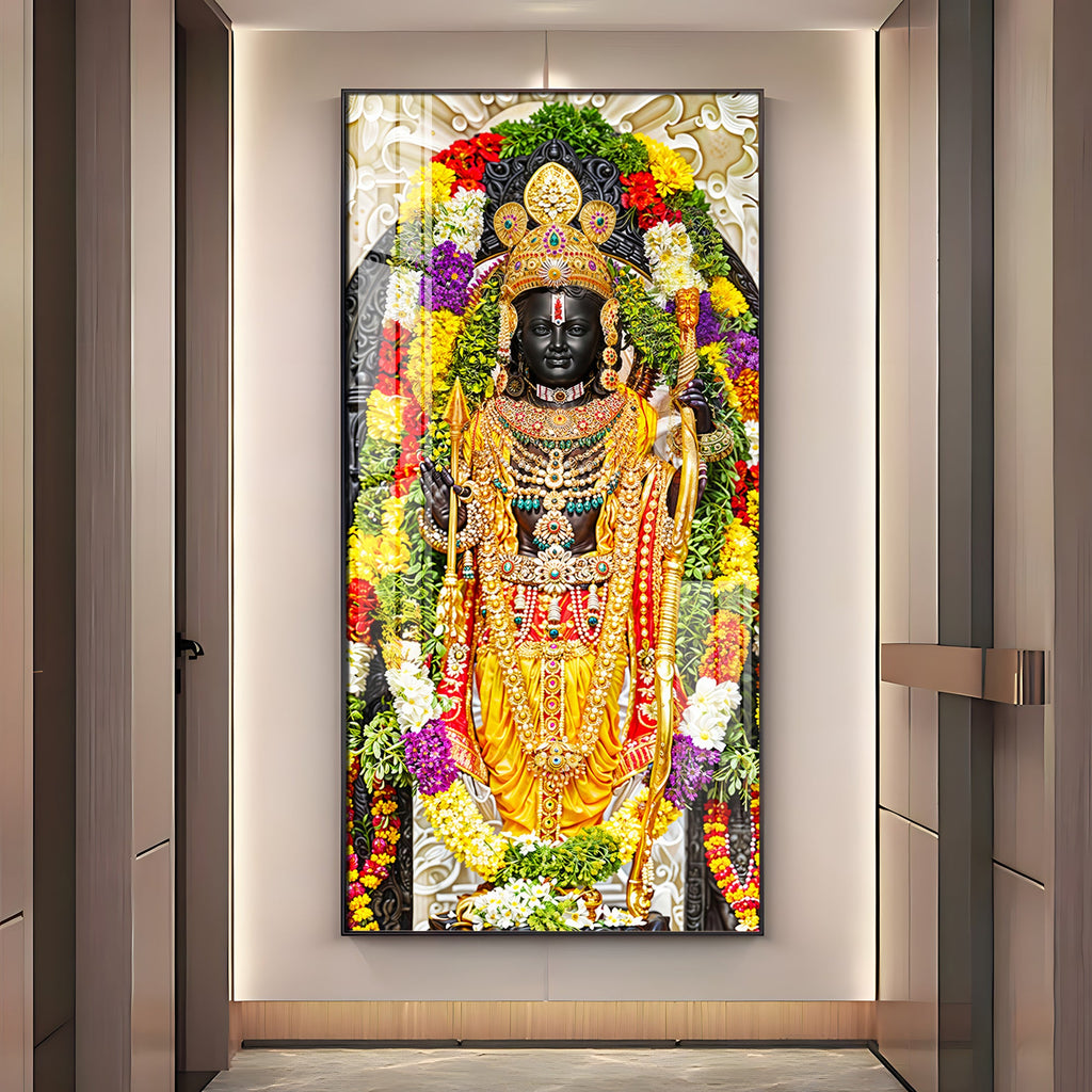 Lord Rama Portray Premium Vertical Wall Art