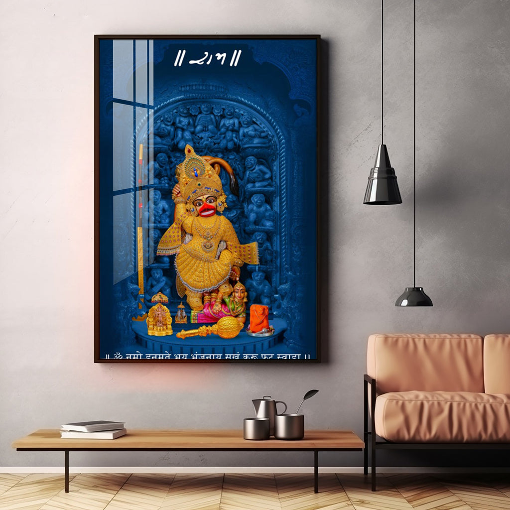 Shri Kashtbhanjan Dev Hanumanji Premium Acrylic Vertical Wall Art