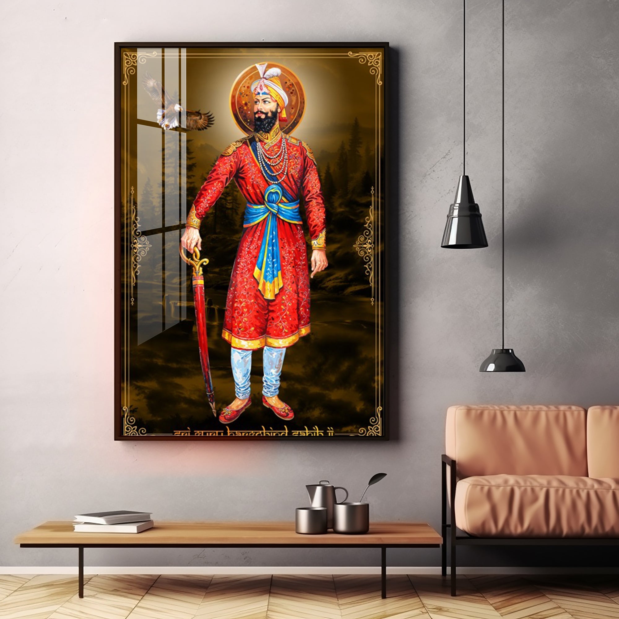 Shri Guru Hargobind Sahib Ji Premium Acrylic Vertical Wall Art