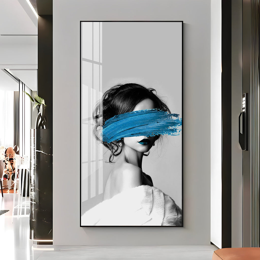 Blindfolded Fashion Premium Acrylic Vertical Wall Art