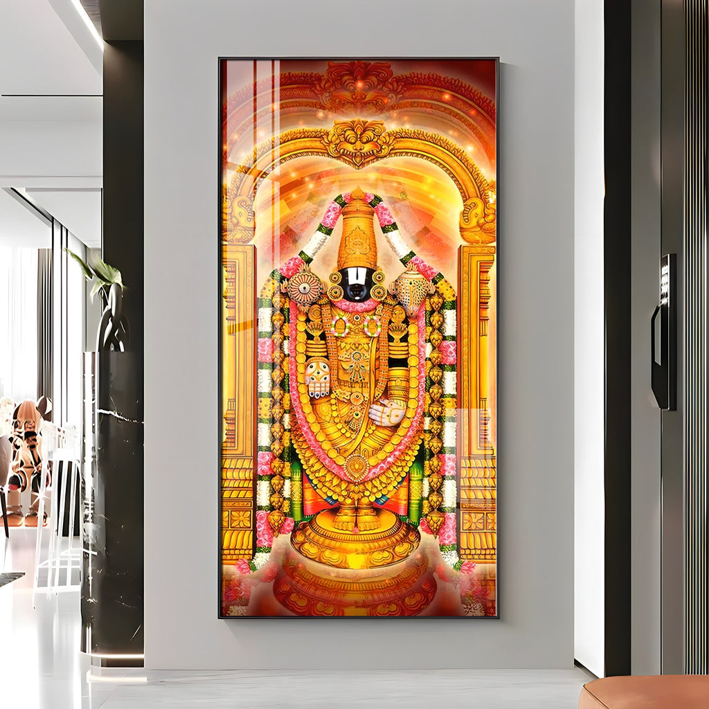 Shree Tirumala Deva Premium Acrylic Vertical Wall Art