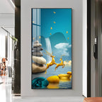 Fengshui Fortune Deer Premium Acrylic Vertical Wall Art