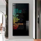 Think Positively Premium Acrylic Vertical Wall Art