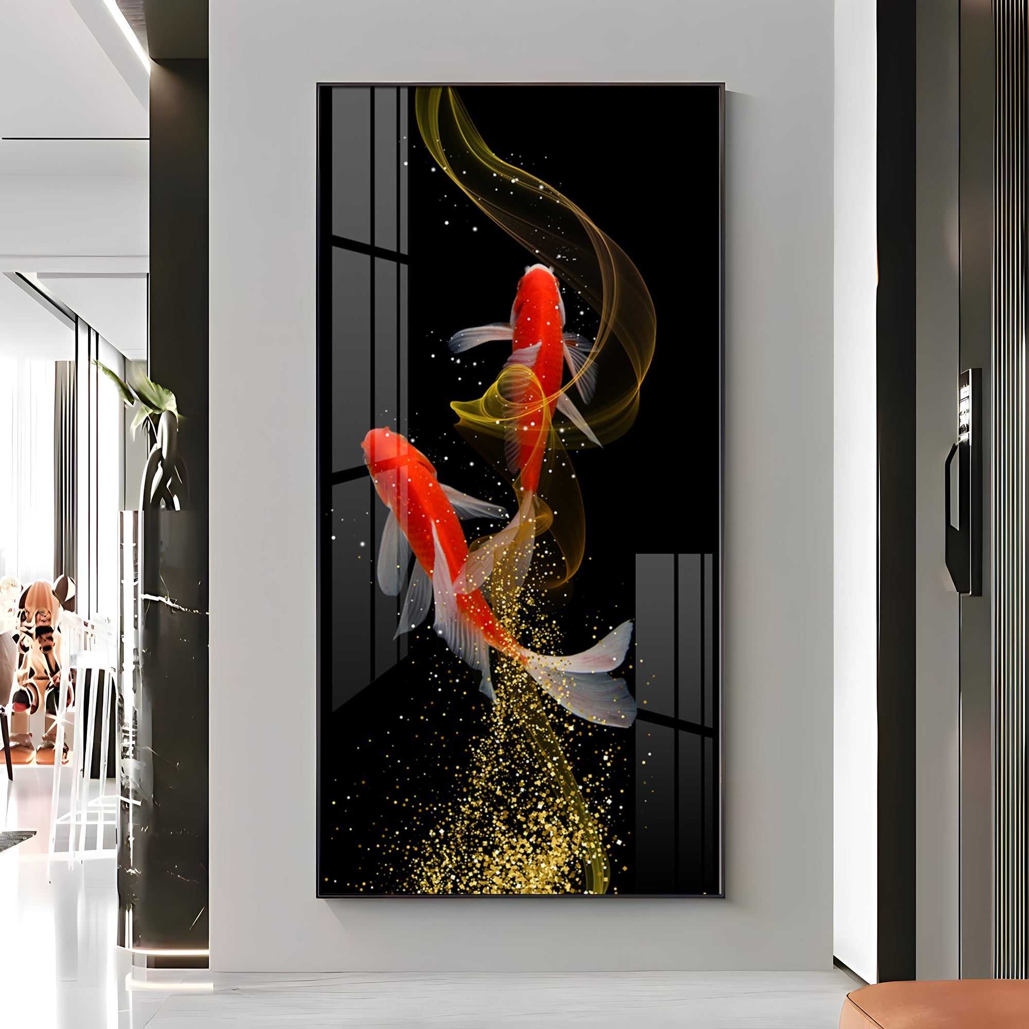 Rare Lucky Fish Premium Acrylic Vertical Wall Art