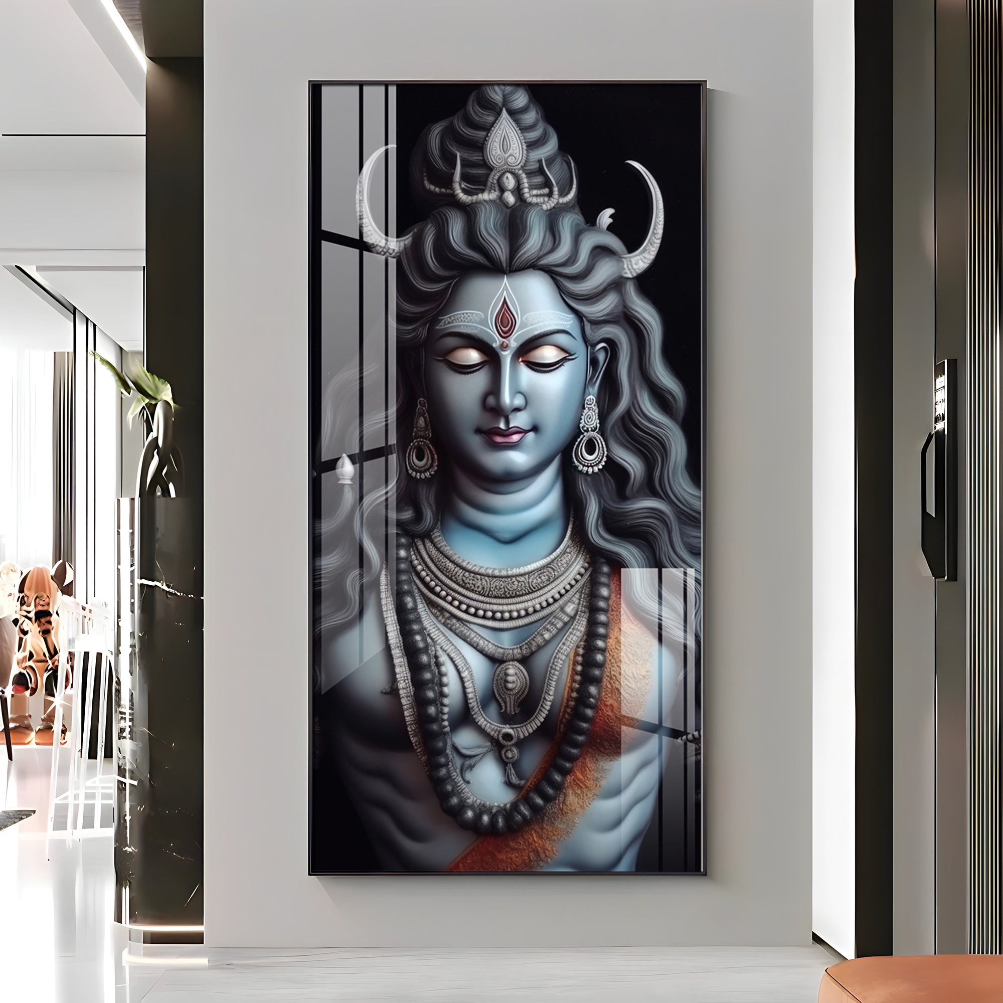 Shiv Shankar Premium Acrylic Vertical Wall Art