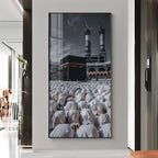 Muslim Pilgrimage Premium Acrylic Vertical Wall Art