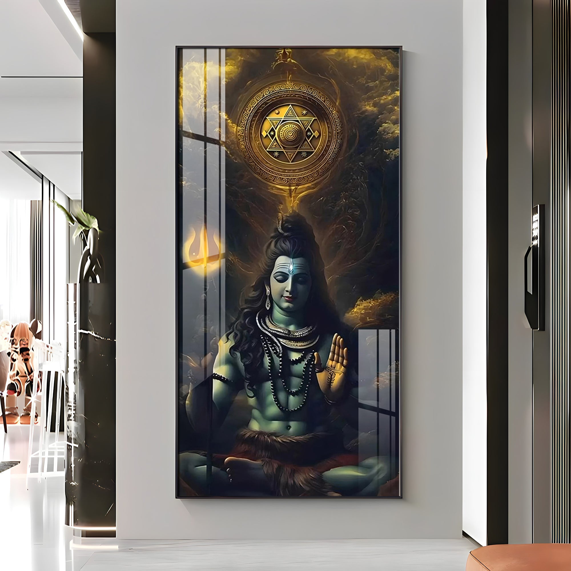 Shiv Saadhna Premium Acrylic Vertical Wall Art