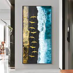 Ocean Waves Premium Acrylic Vertical Wall Art