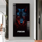 Alpha Wolf Premium Acrylic Vertical Wall Art