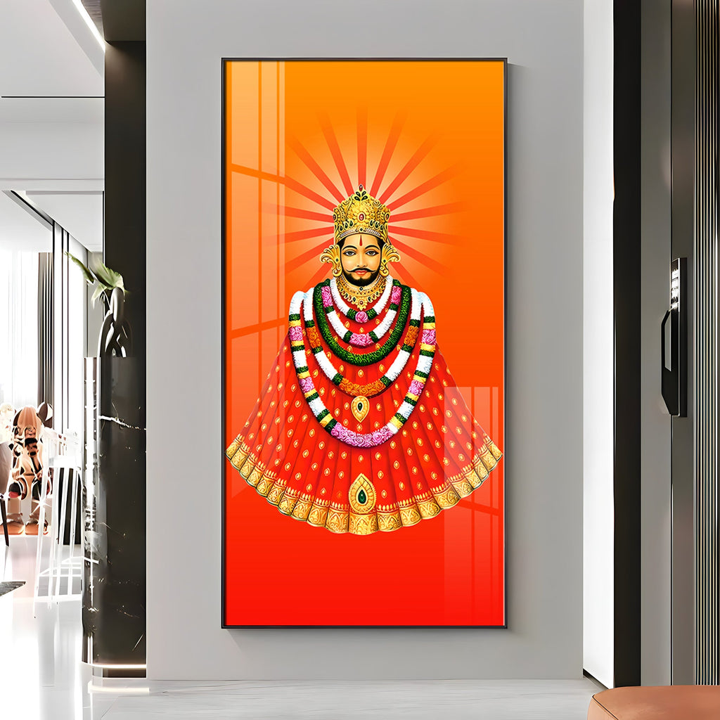 Khatu Shyam Ji Premium Acrylic Vertical Wall Art
