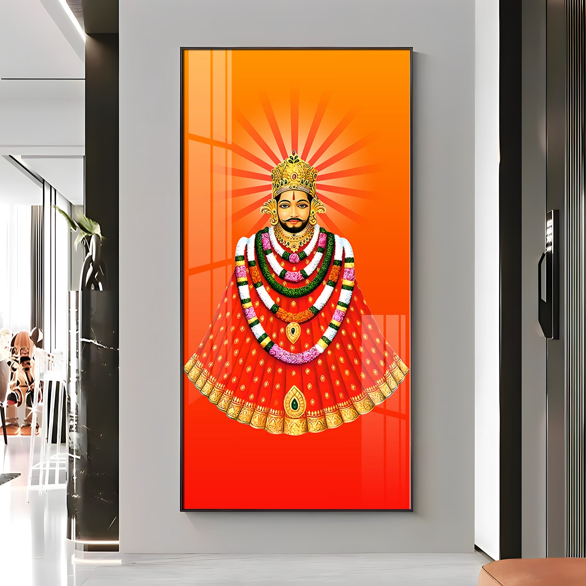 Khatu Shyam Ji Premium Acrylic Vertical Wall Art