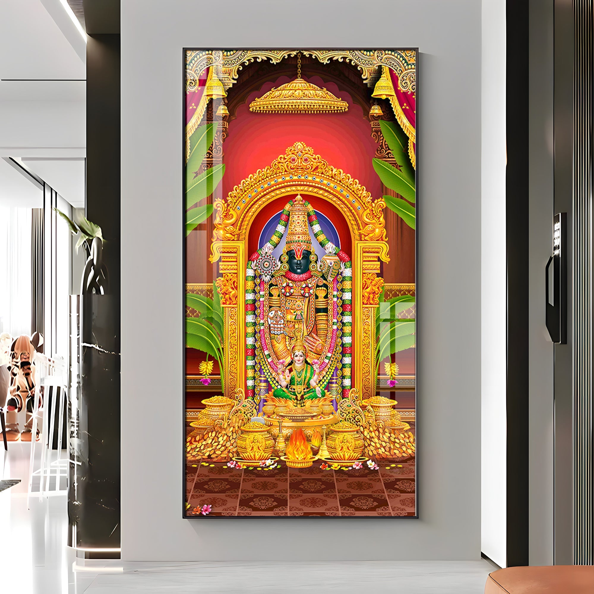Shree Tirupati Balaji Premium Acrylic Vertical Wall Art