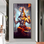 Har Har Mahadev Premium Acrylic Vertical Wall Art