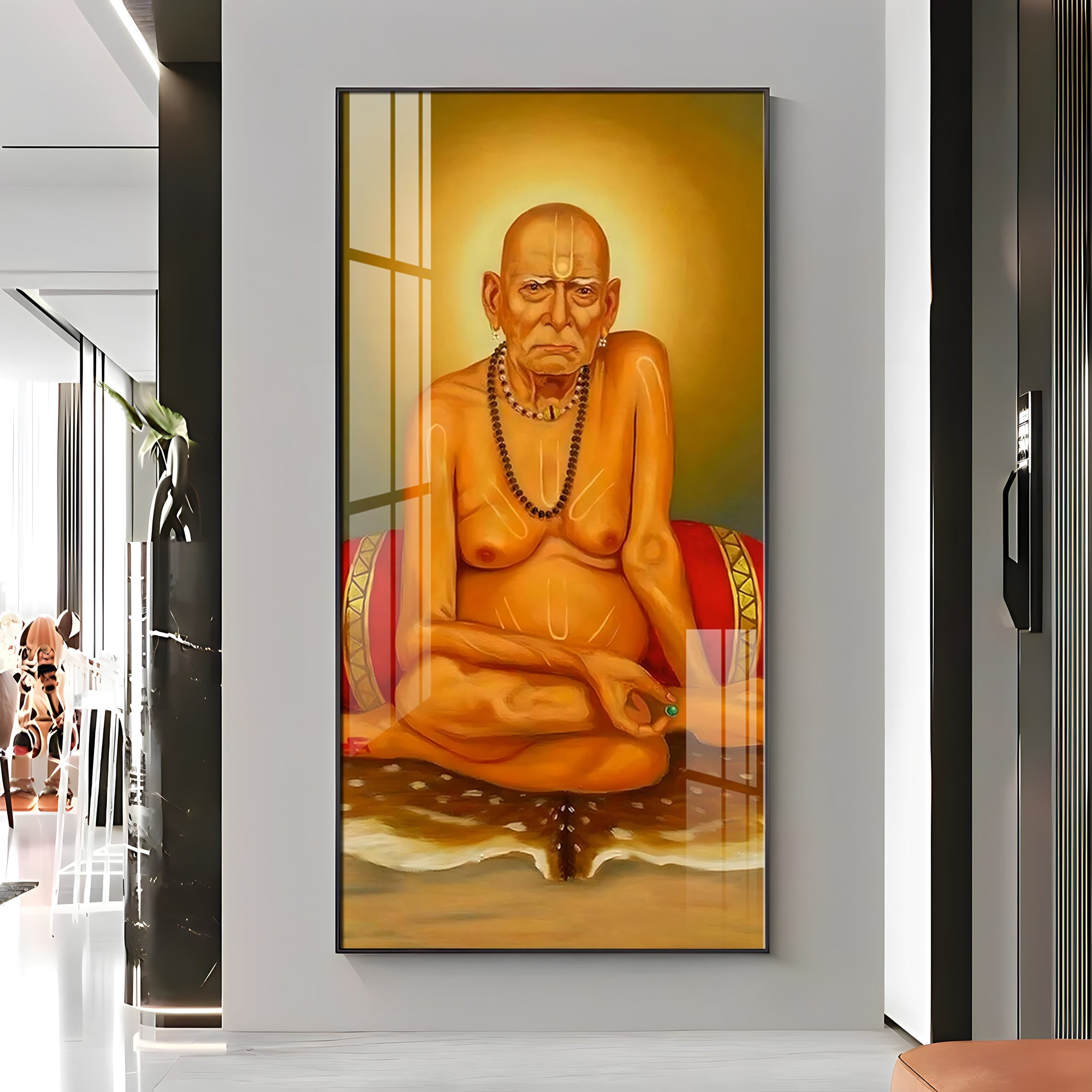 Swami Samarth Premium Acrylic Vertical Wall Art