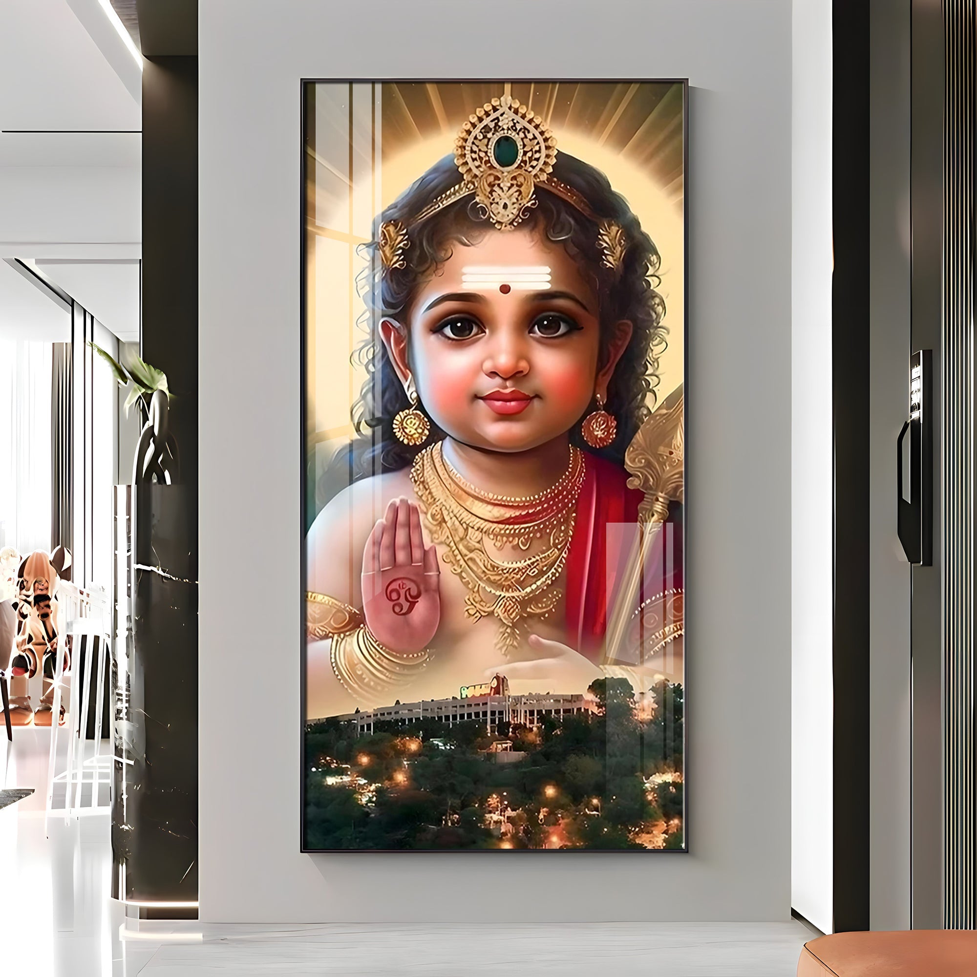 Lord Muruga Premium Acrylic Vertical Wall Art