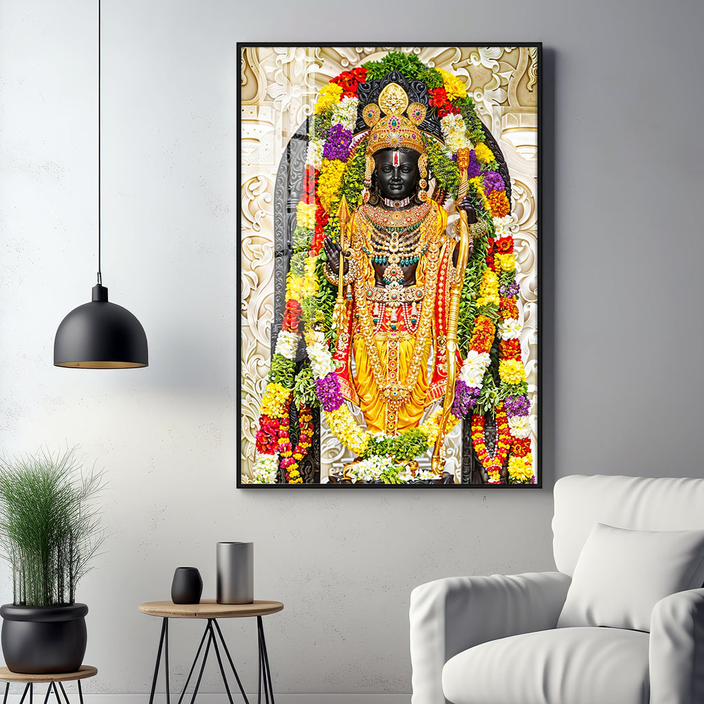 Shri Ram Janmbhoomi Portray Premium Vertical Wall Art