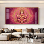 Lord Ganesha Giving Blessing Premium Acrylic Horizontal Wall Art