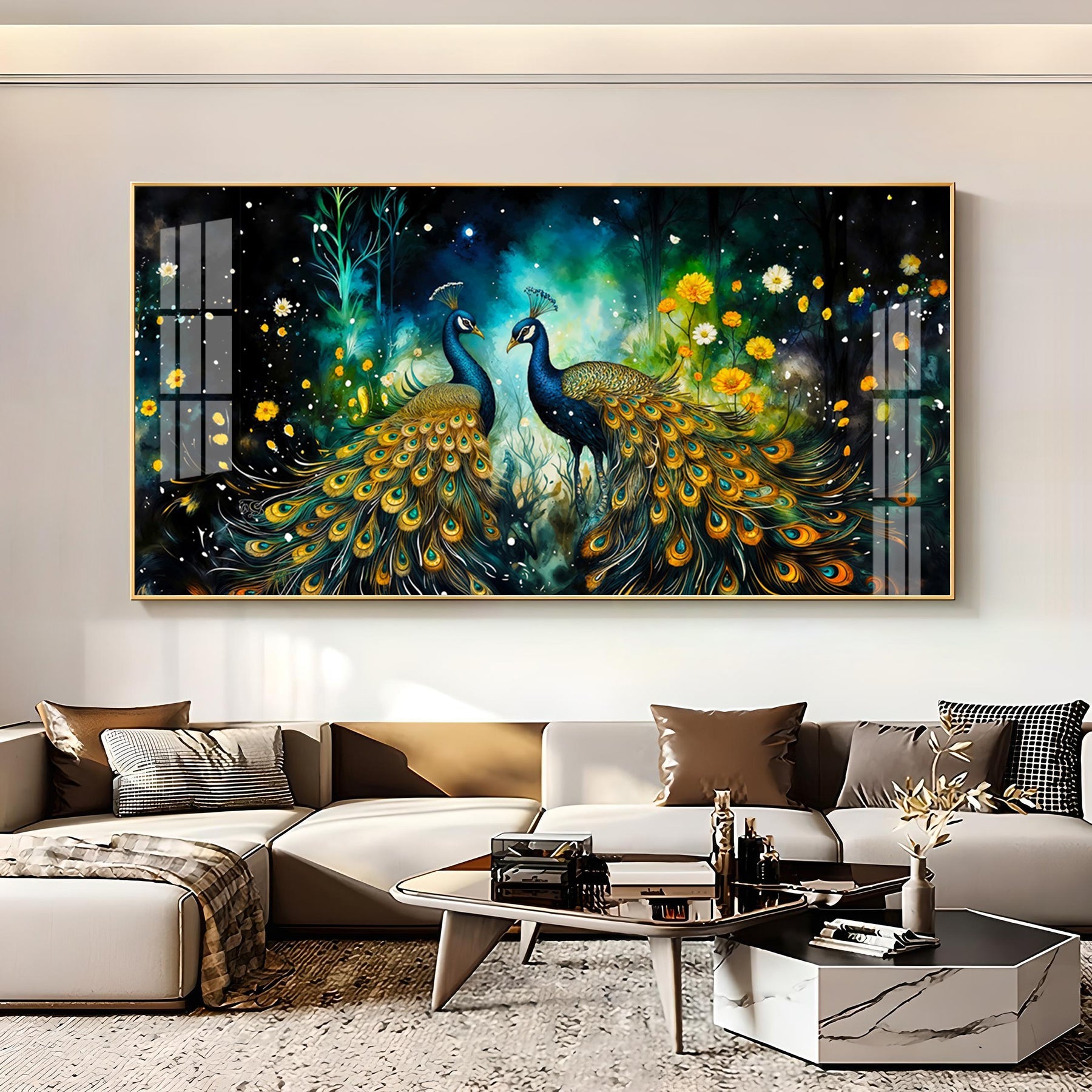 Majestic Vibrant Duo Premium Acrylic Horizontal Wall Art