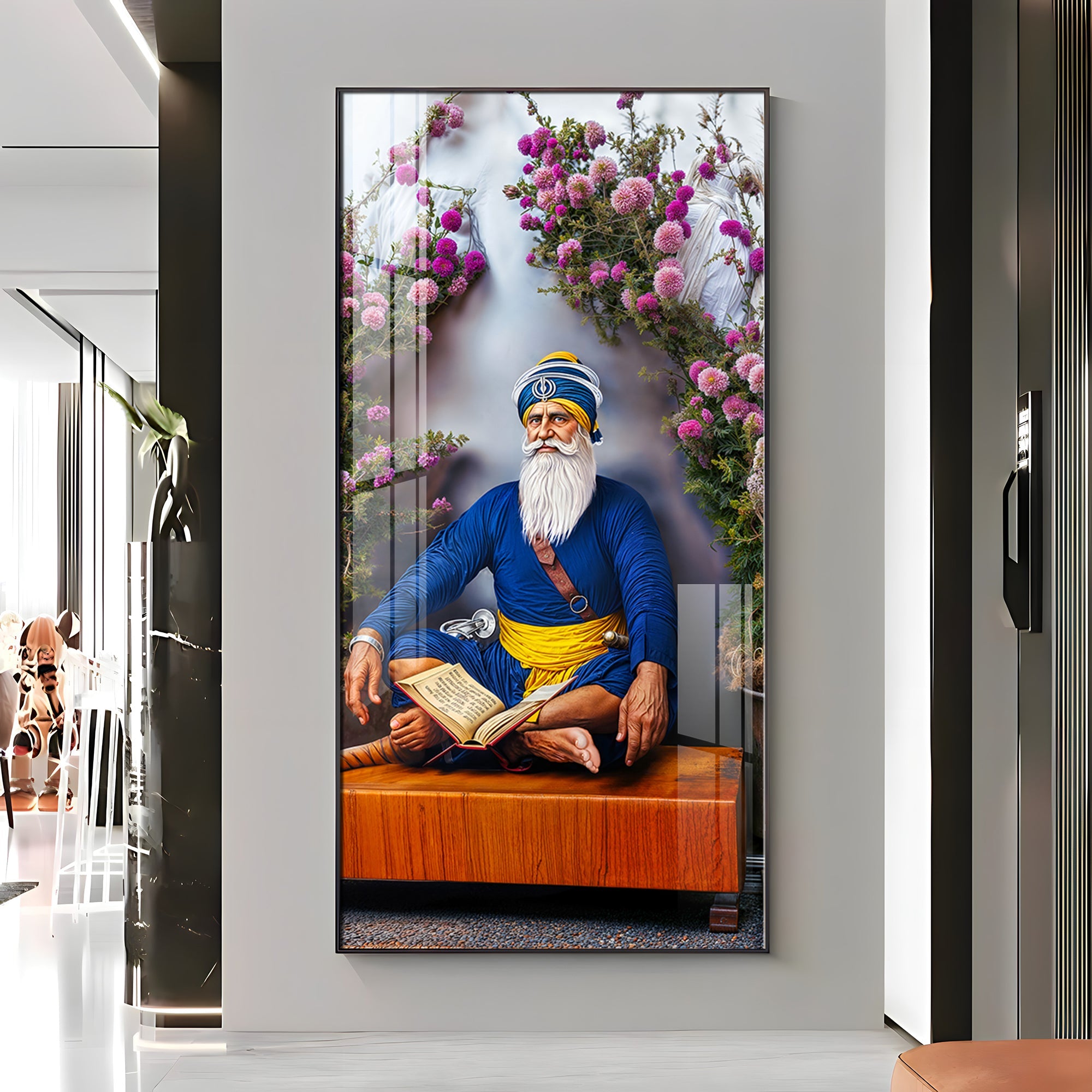 Baba Deep Singh ji Premium Acrylic Vertical Wall Art