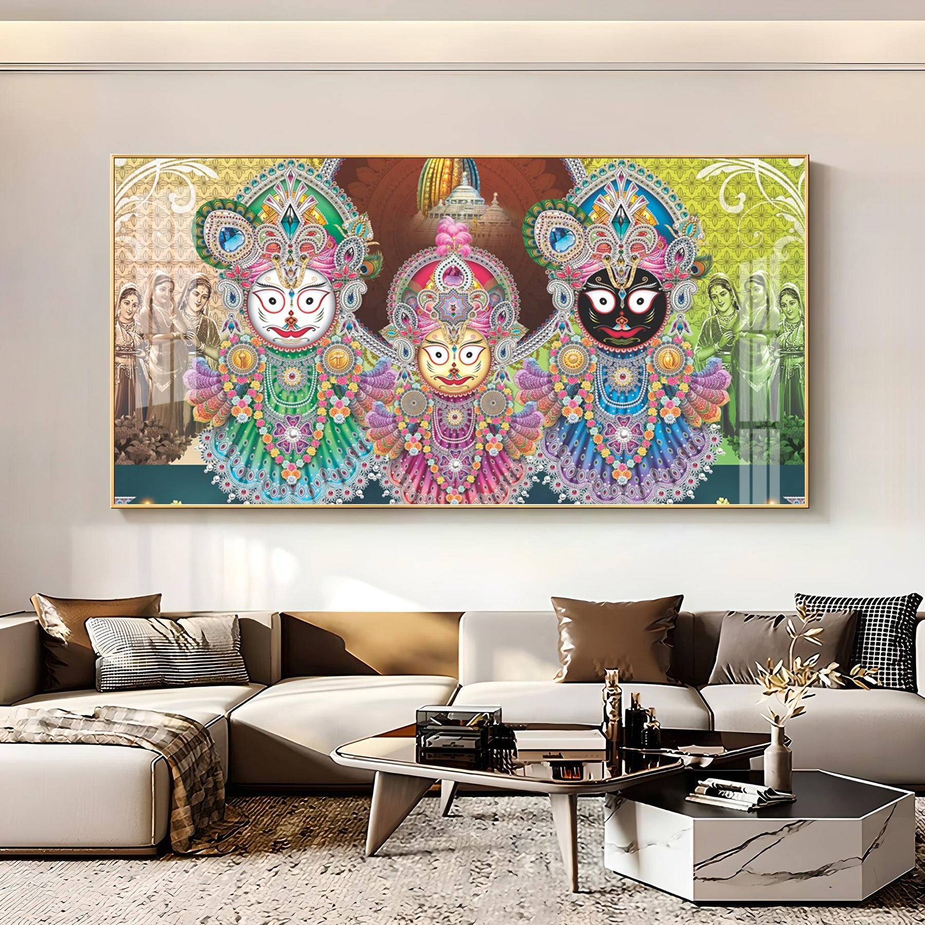 Jay Jagannatha Swami Premium Acrylic Horizontal Wall Art