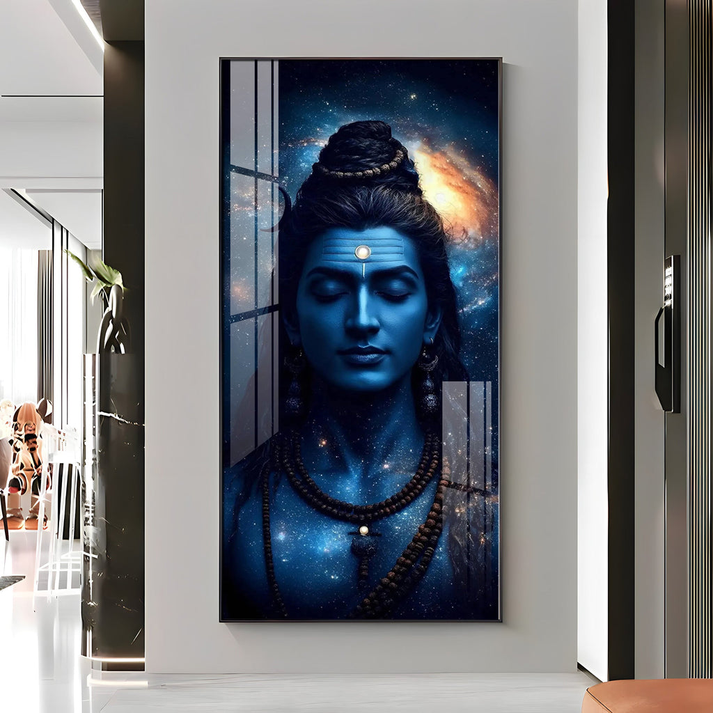 Divine Shiva Premium Acrylic Vertical Wall Art