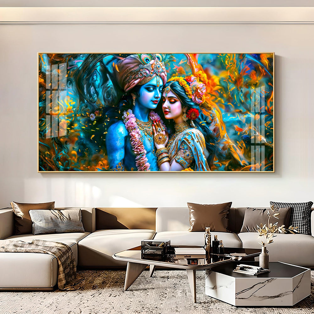 Shree Krishna Harmony Premium Acrylic Horizontal Wall Art