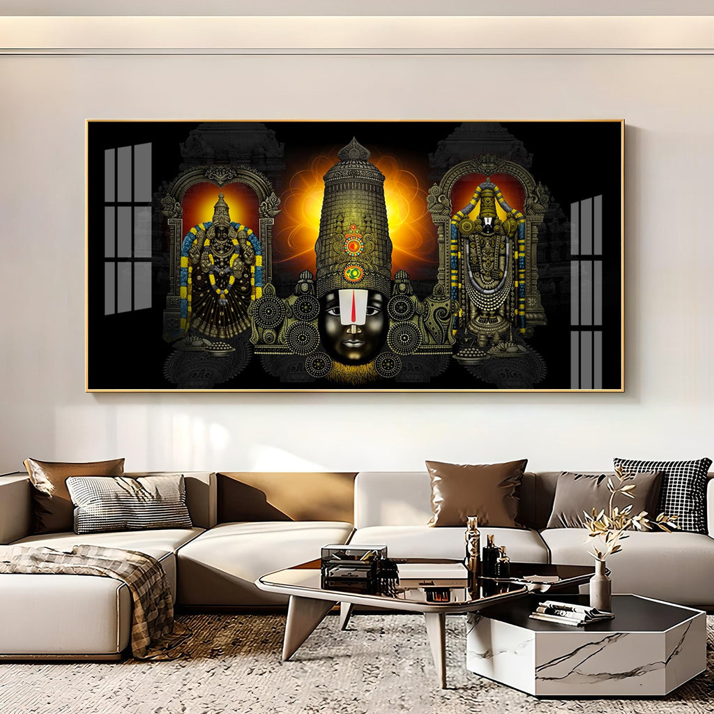 Sacred Sri Venkateswara Swamy Premium Acrylic Horizontal Wall Art