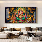 Lord Ganesha Radiance Premium Acrylic Horizontal Wall Art