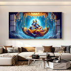 Krishna and Radha Harmony Premium Acrylic Horizontal Wall Art