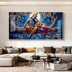 Krishna and His Beloved Premium Acrylic Horizontal Wall Art